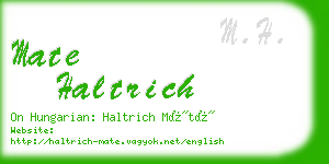 mate haltrich business card